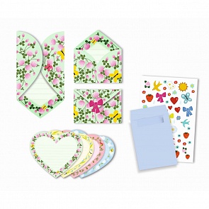 Пригласительные открытки – Сердечки, 8 шт. с конвертами (Djeco, 04782k)